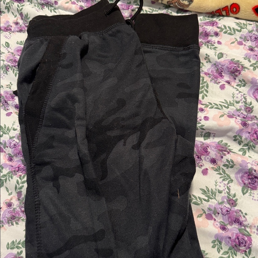 Black Camouflage Joggers